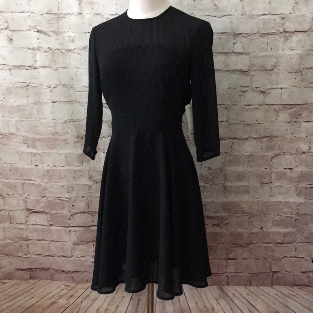 BB Dakota Shaelei Black Fit & Flare Dress 0 NEW
